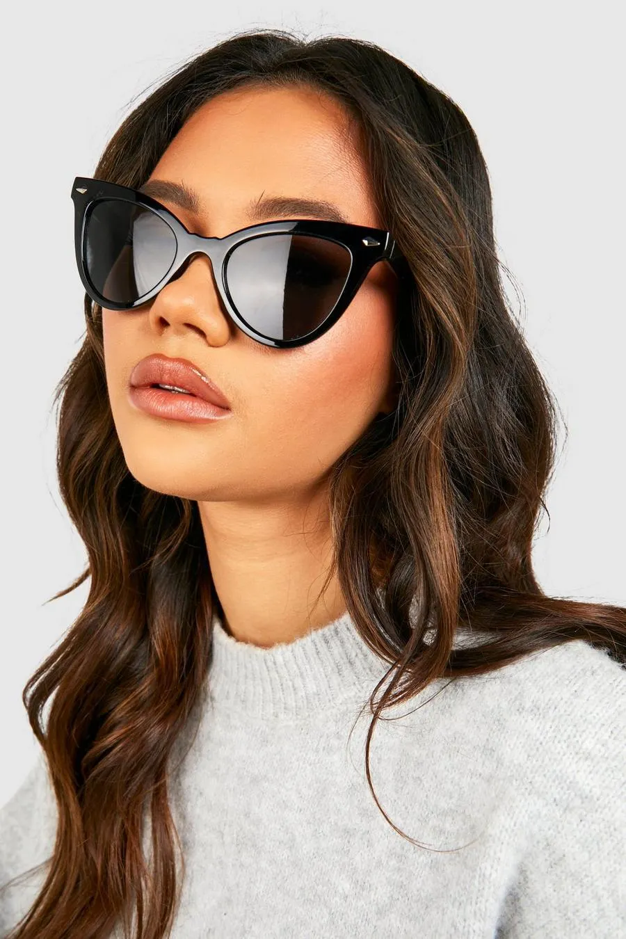 Black Frame Cat Eye Sunglasses