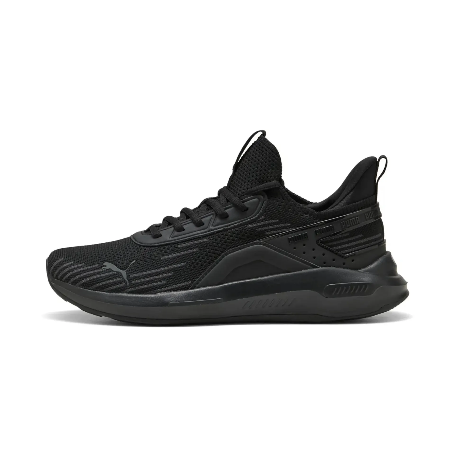 Puma Mens Softride Enzo 5 Hype Running Shoes Black/Black