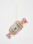 Christmas Shop Velvet Candy Ornament Mauve