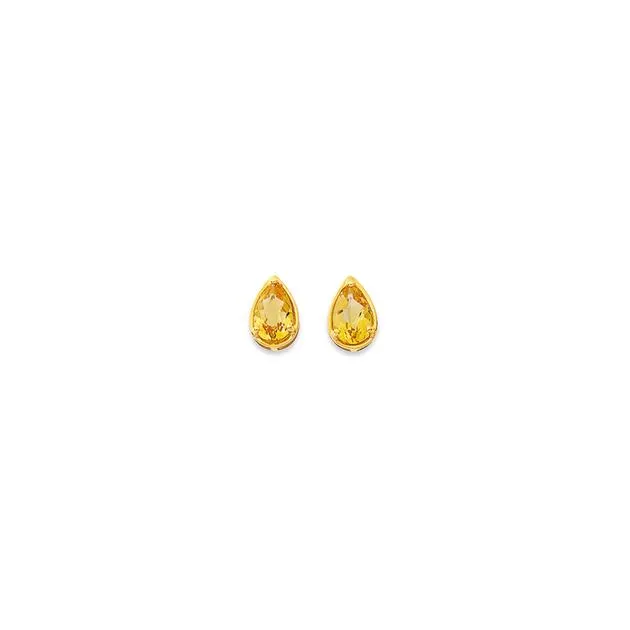 9ct Citrine Studs
