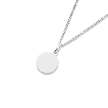 Sterling Silver Disk Pendant