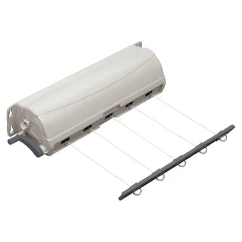 Devon Retractable Clothesline 5 Line Off-White