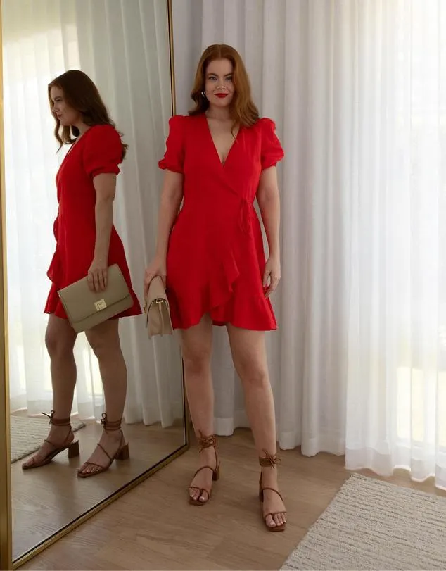 Puff Sleeve Wrap Mini Dress - ICONIC EXCLUSIVE