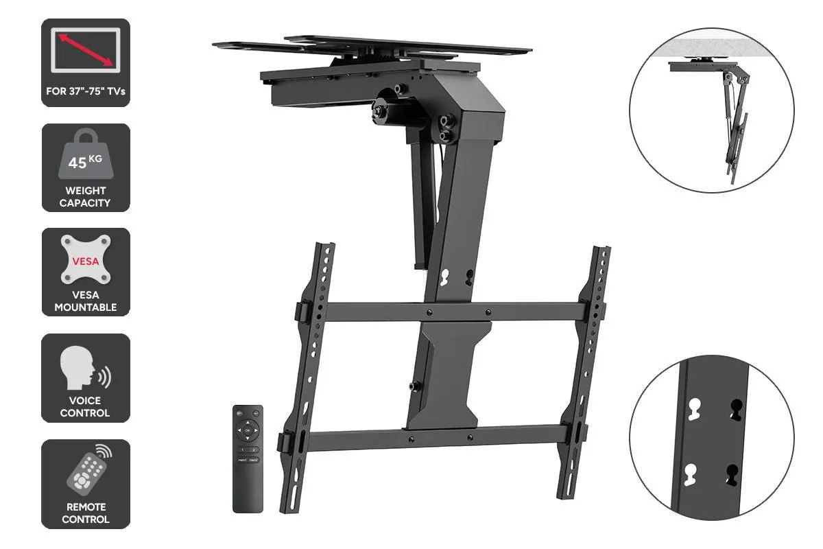 Kogan SmarterHome™ Motorised Flip Down TV Ceiling Mount for 37'' - 75'' TVs
