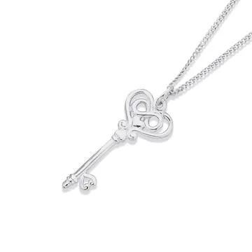 Sterling Silver Key Pendant
