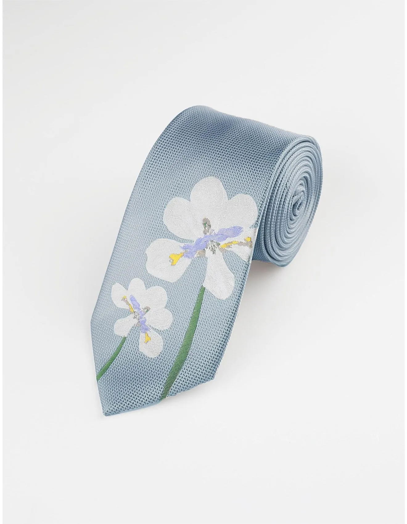 PRESSED FLORAL SILK TIE