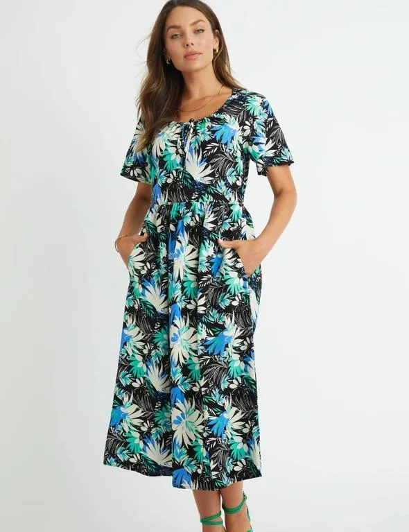 Rockmans Tie Front Dress