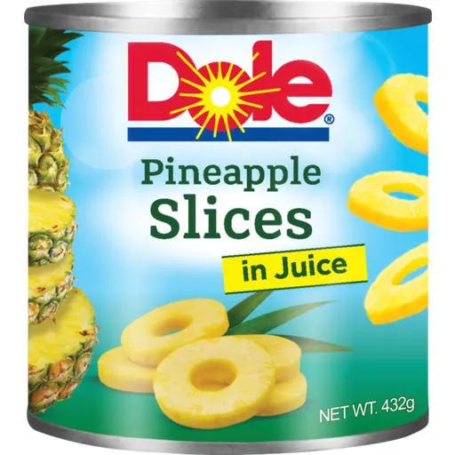 Dole Pineapple Slices In Juice 432g