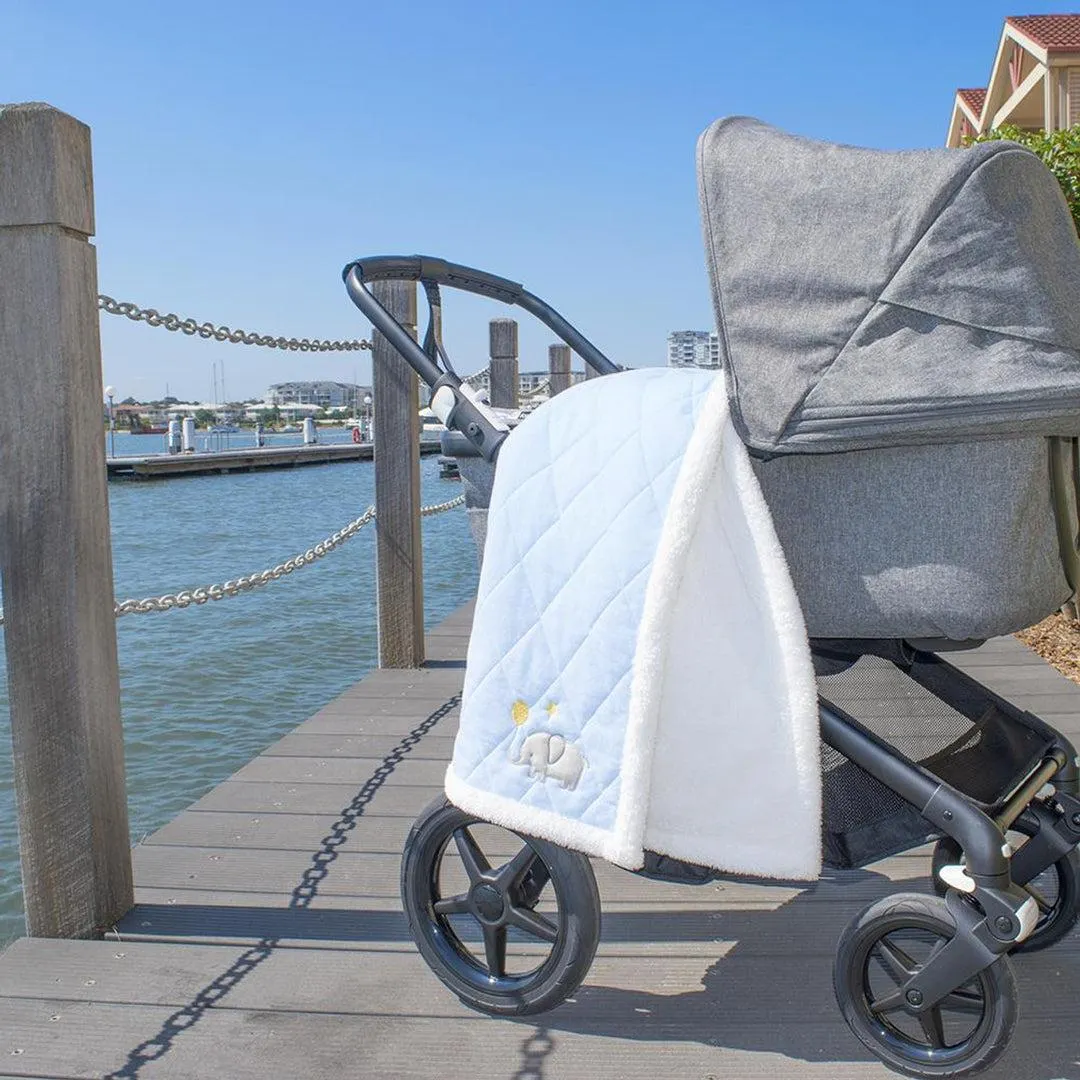 Living Textiles Quilted Jersey Sherpa Blanket