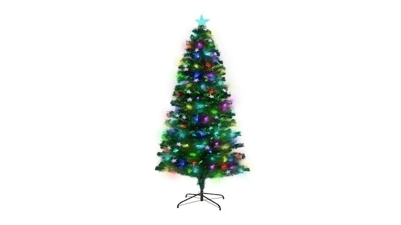 Christabelle Pre-Decorated Fiber Optic Christmas Tree - 2.4m