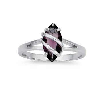 Sterling Silver Purple Cubic Zirconia Wrapped Ring