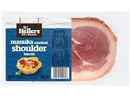 HELLERS MANUKAU SMOKED SHOULDER BACON 200GM