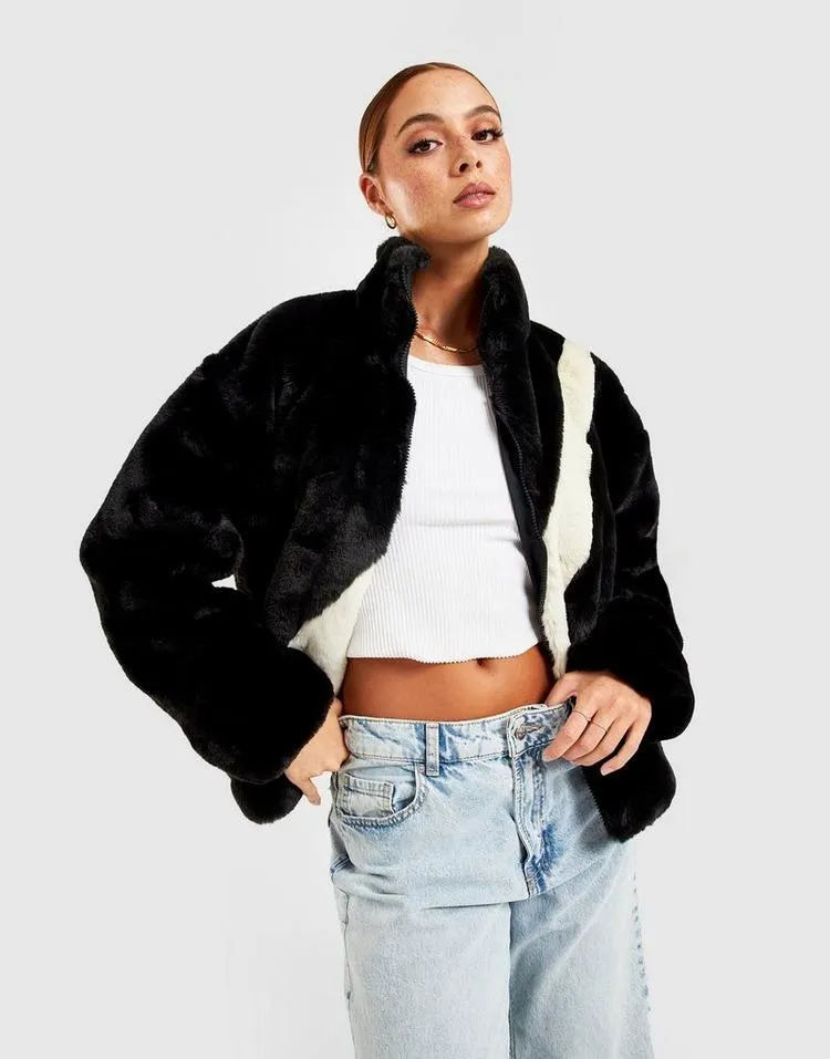 Nike Swoosh Faux Fur Jacket