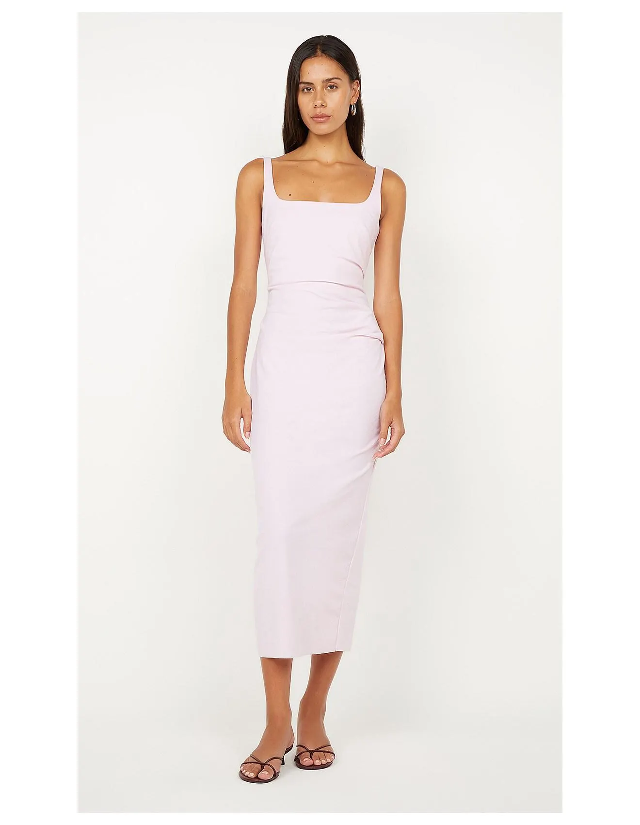 AVELINE TUCK MIDI DRESS