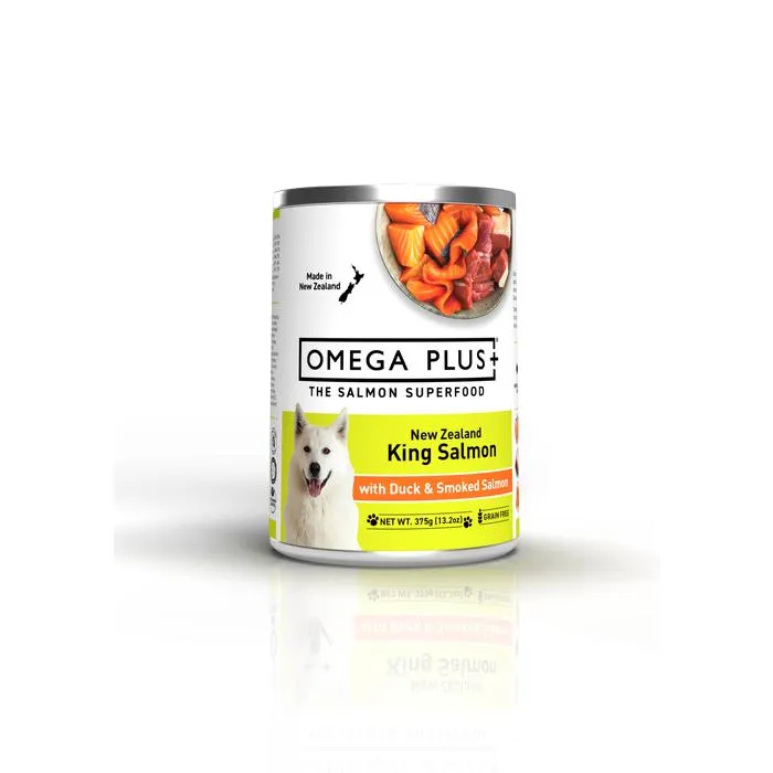 Omega Plus Wet Dog Salmon Duck Smoked Salmon 375g