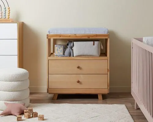Aspen Change Table with Drawers - Birch