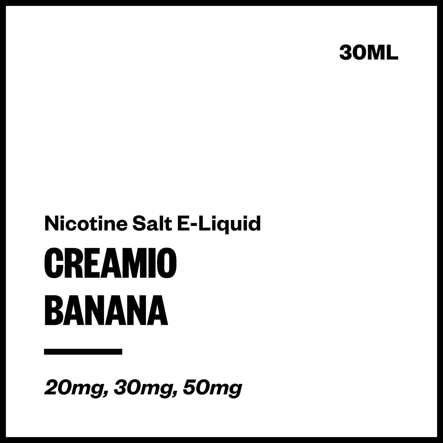 Creamio - Banana (Nic Salt E-Liquid 30ml)