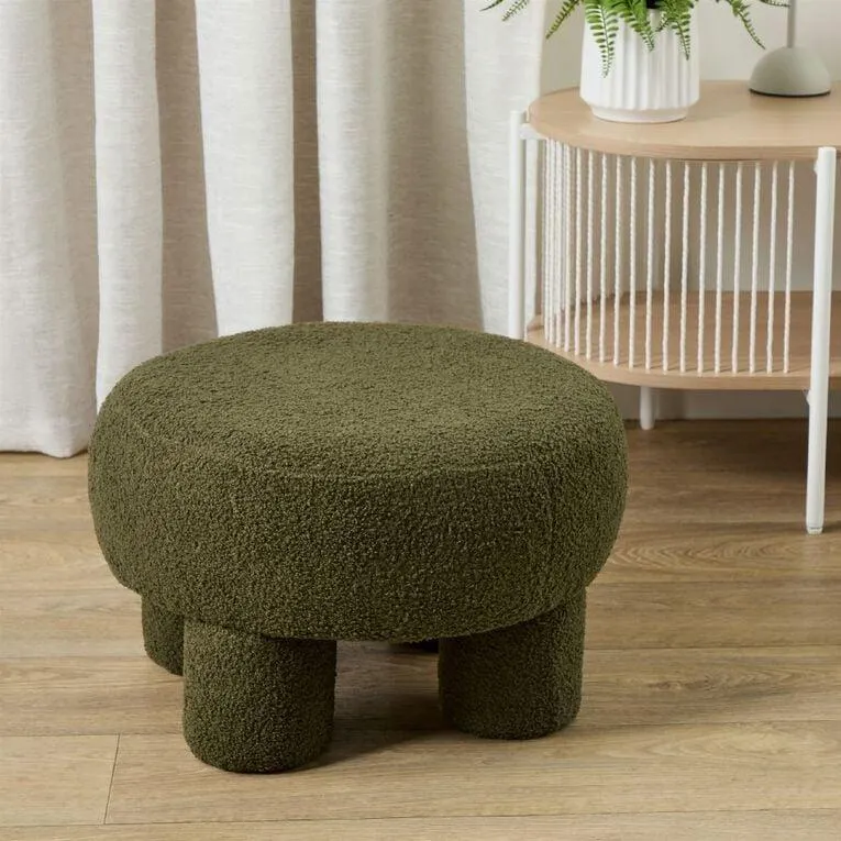 Living & Co Harper Low Ottoman Green Dark