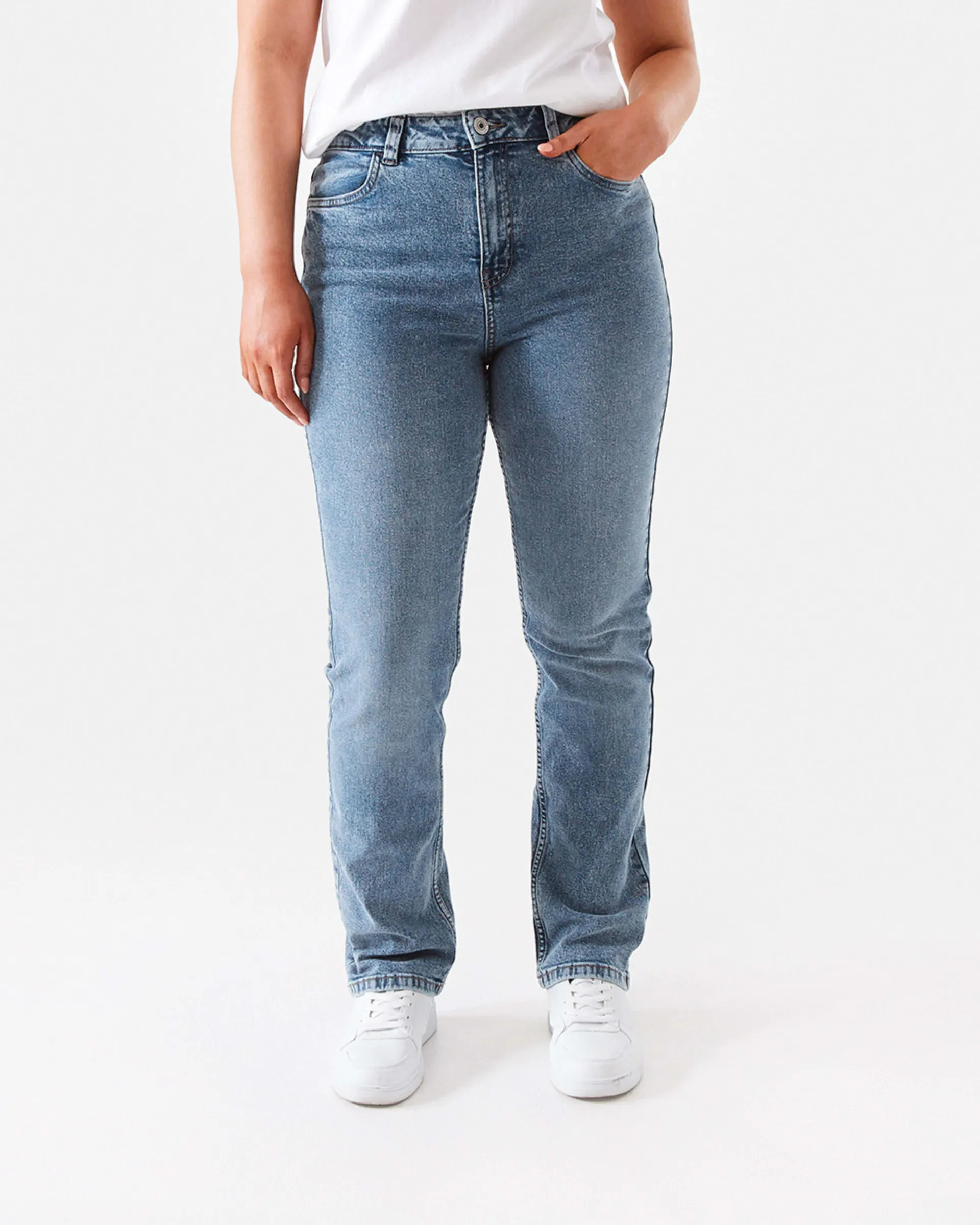 High Rise Straight Jeans