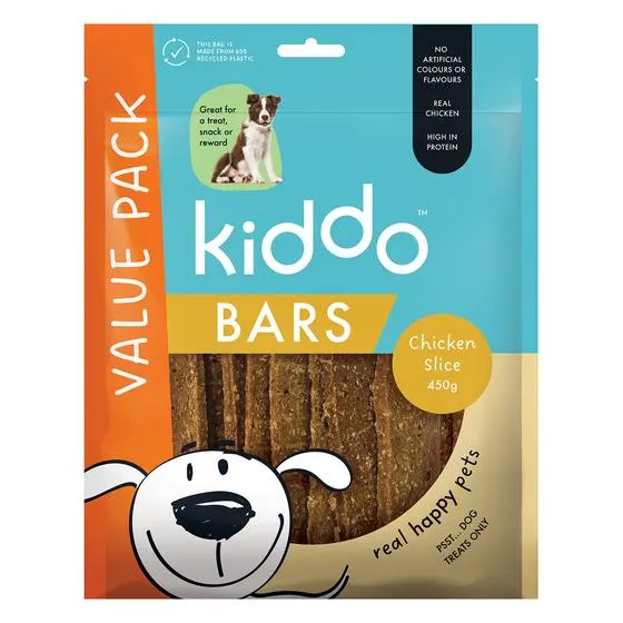 Kiddo Dog Treats Chicken Slice Value Bag 450g