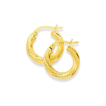 9ct, 16mm Twist Hoops