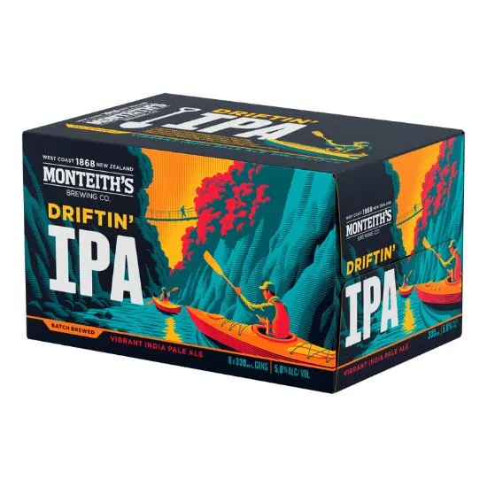 Monteith's Batch Brewed Driftin' IPA Cans 6x330ml