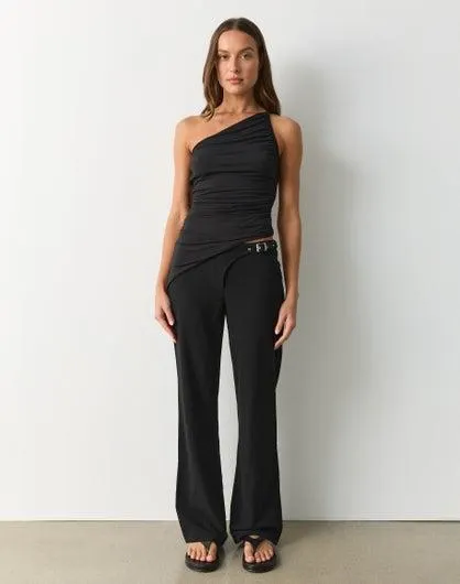 Buckle Detail Tailored Pant
