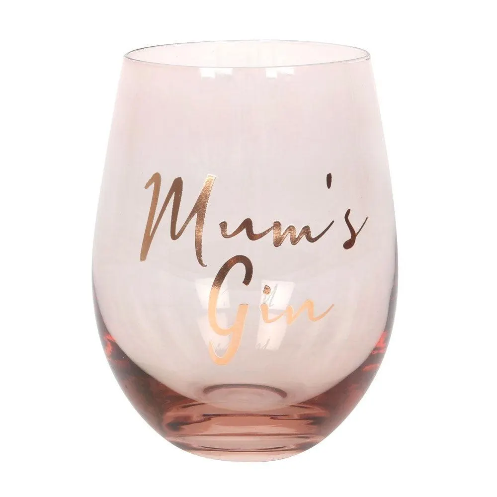 Mums Gin Stemless Wine Glass