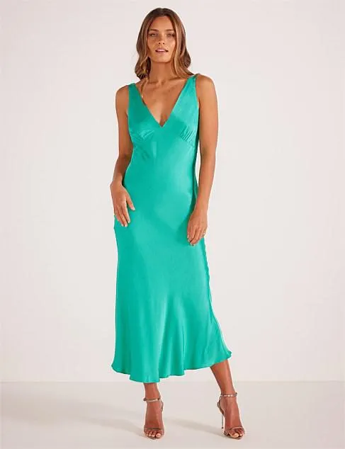 GAIA BIAS SLIP MIDI DRESS