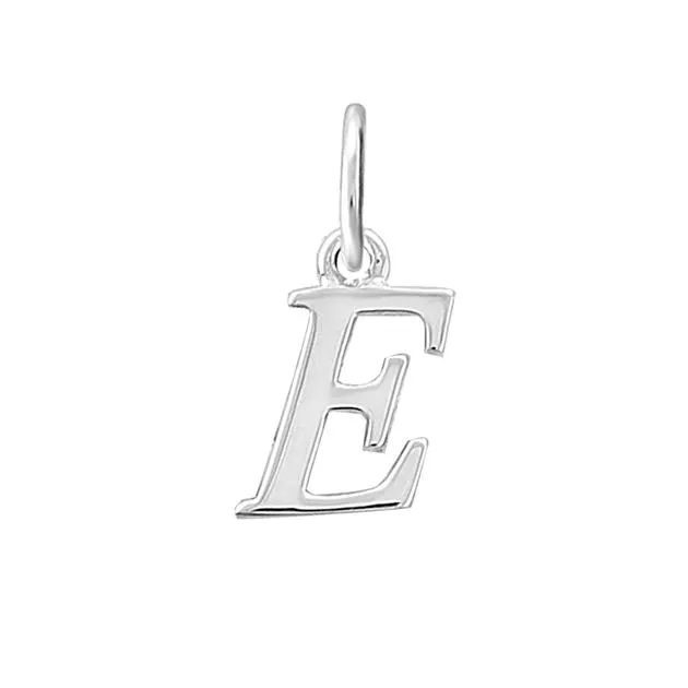Sterling Silver Mini Letter E Pendant