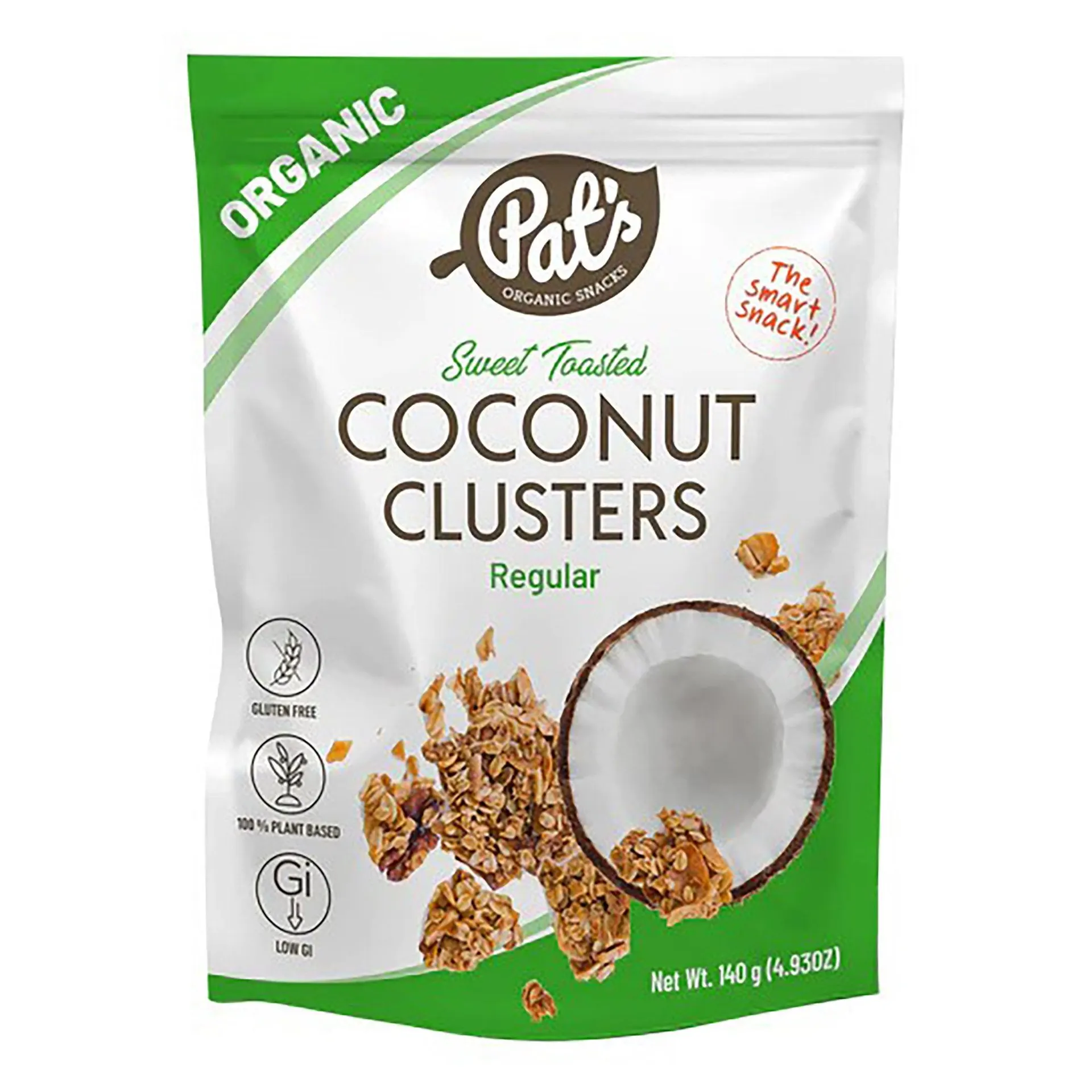 Pat's Organic Coconut Cluster Sweet Toasted 140g