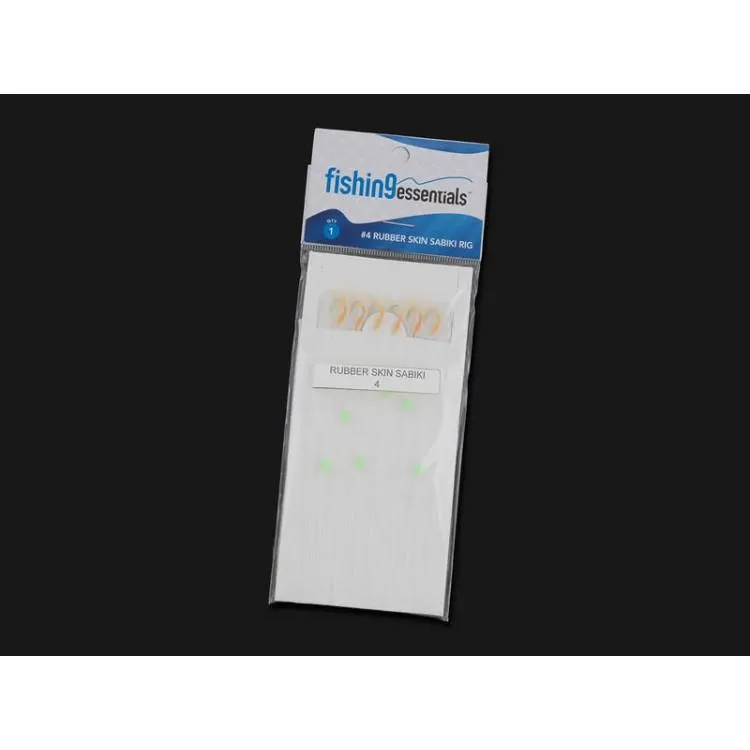 Sabiki Rig Fishing Hooks Rubber Skin Size 4