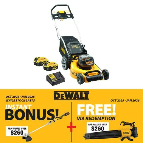 DeWalt Lawn Mower 19in/430mm 36V (2x 18V) 5Ah