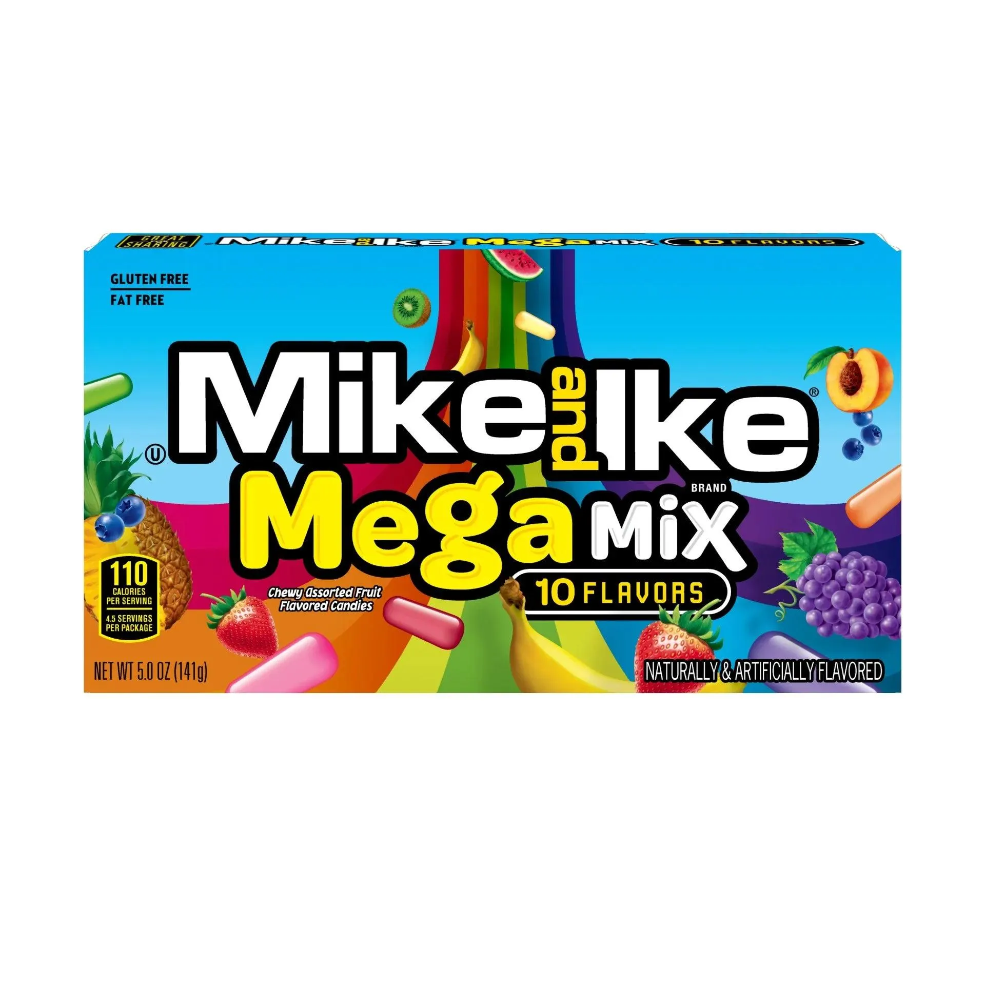 Mike and Ike Mega Mix 10 Flavors Theater Box 4.25oz