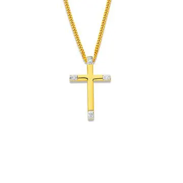 9ct, Diamond Cross Pendant