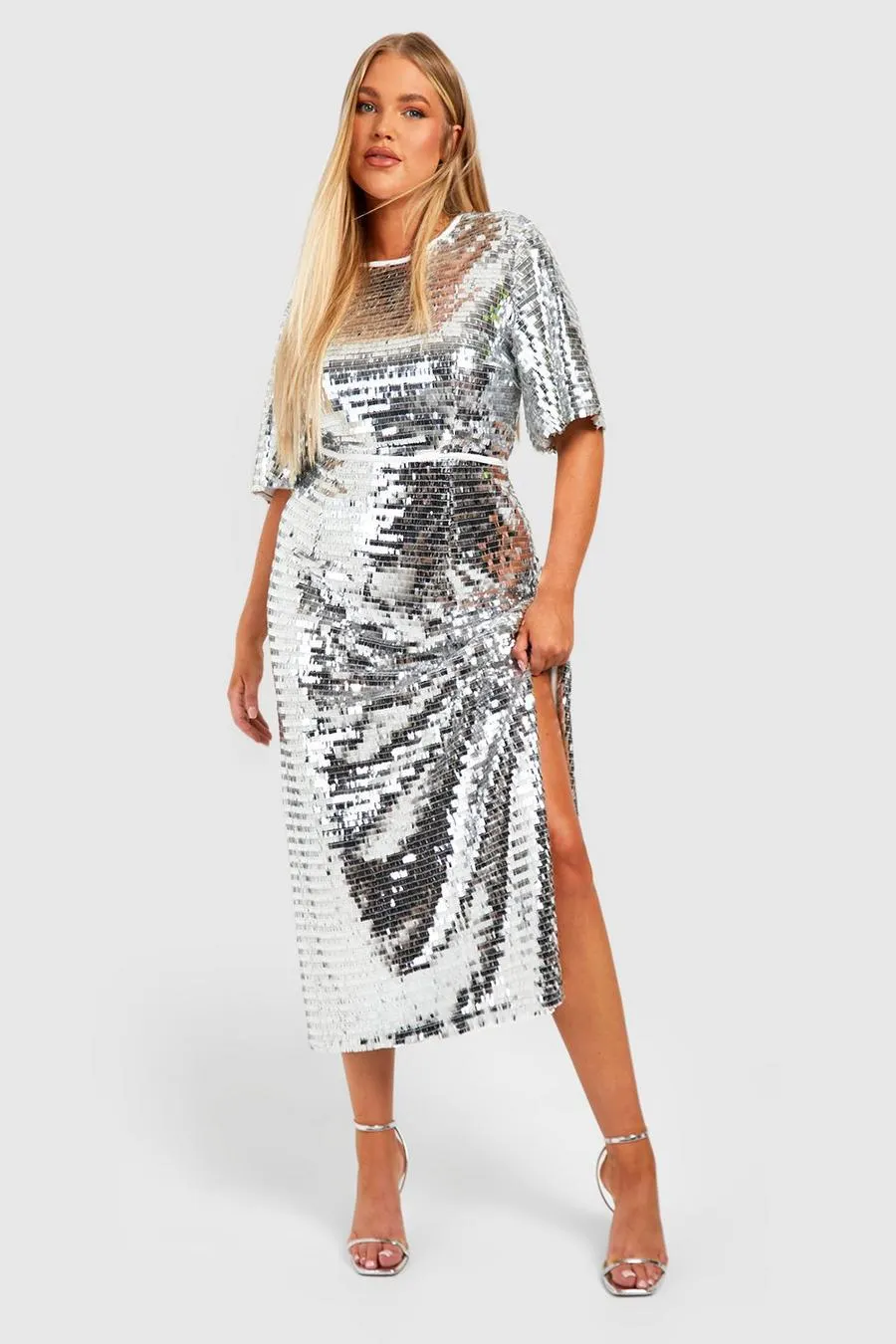 Plus Shard Sequin Midaxi Dress