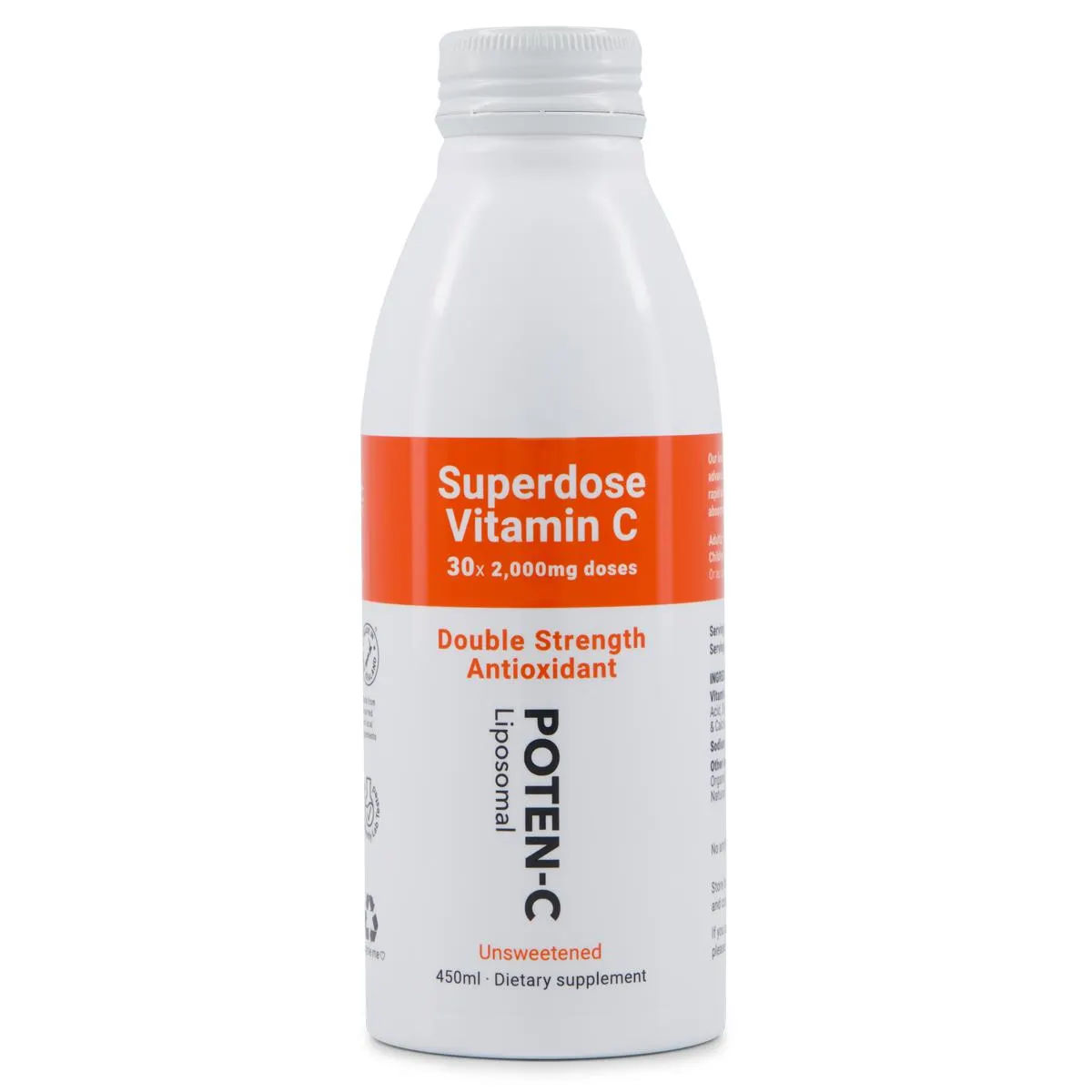 Poten-C Superdose Liposomal Vitamin C - 30x 2000mg Doses + FREE Gift with Purchase (75ml 1000mg Liposomal Vitamin C)
