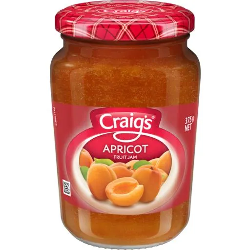Craigs Jam Apricot 375g