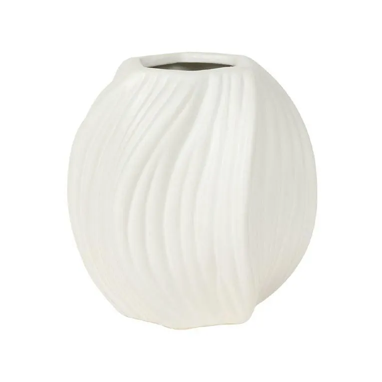 Living & Co Swirl Ceramic Round Vase 12cm