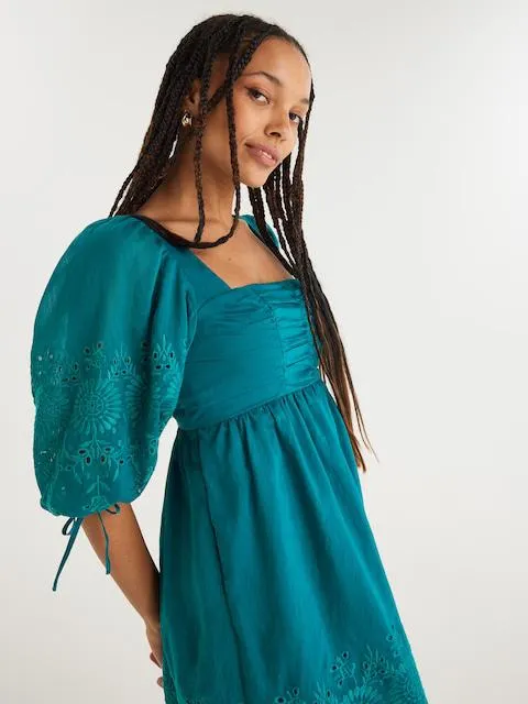 See Me Puff Sleeve Mini Dress
