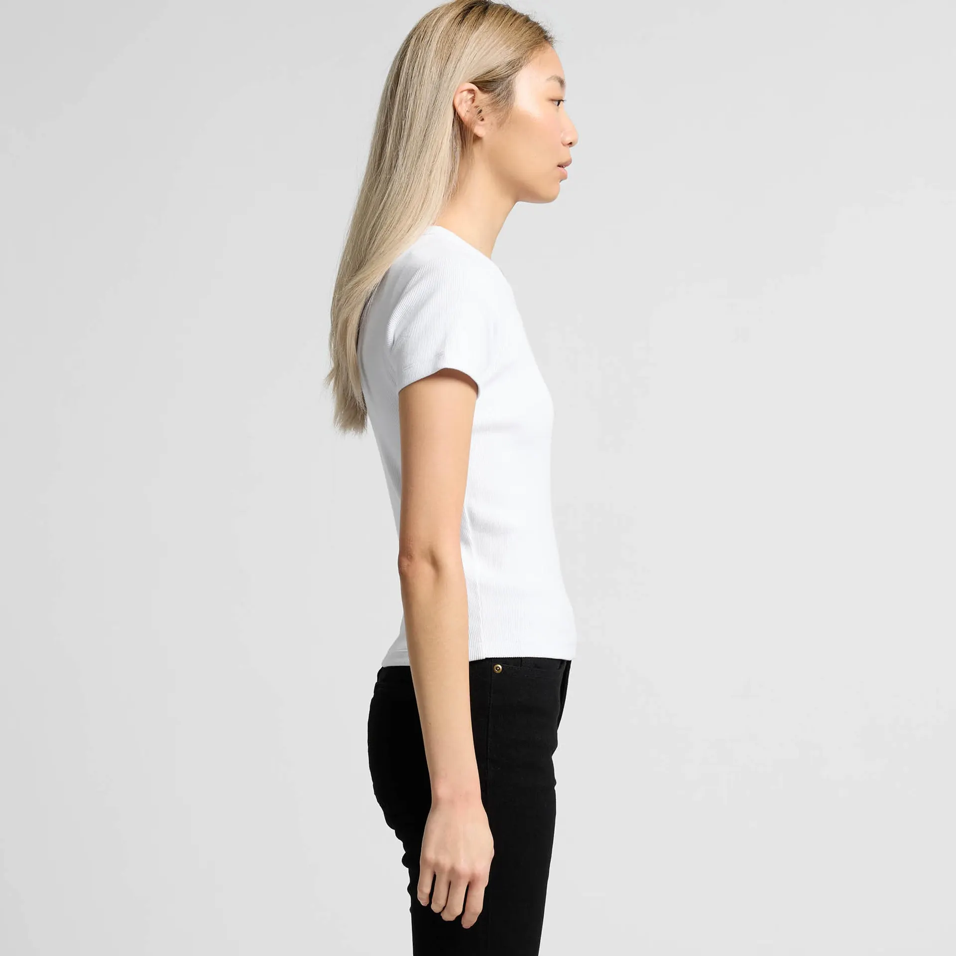 Wo's Organic Rib Tee - 4092G