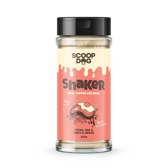 Scoop Dog Shaker Steak Eggs & Chips Topper Or Gravy