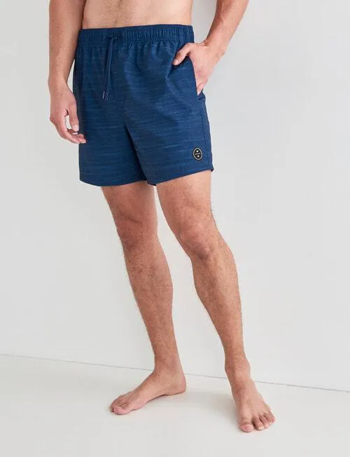 Gasoline Solid Swim Short, Navy