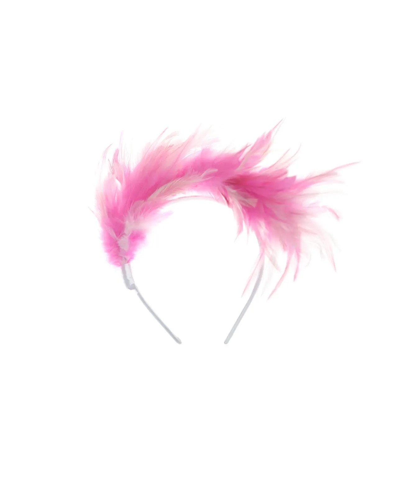 Light Pink & White Feather Headband