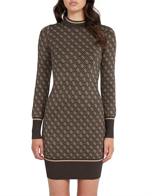 Long Sleeve Lise 4g Logo Sweater Dress