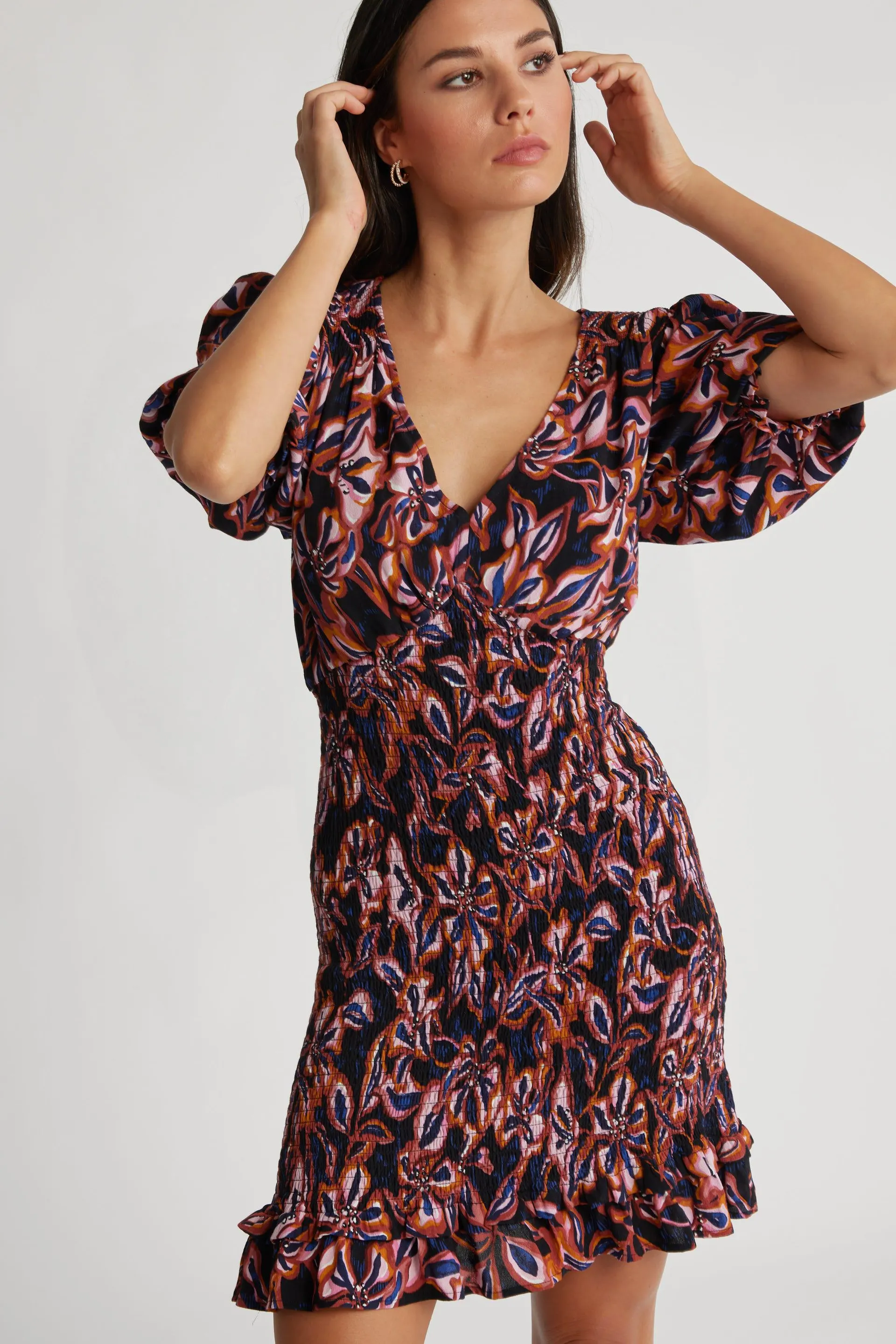 Lillian Shirred Dress