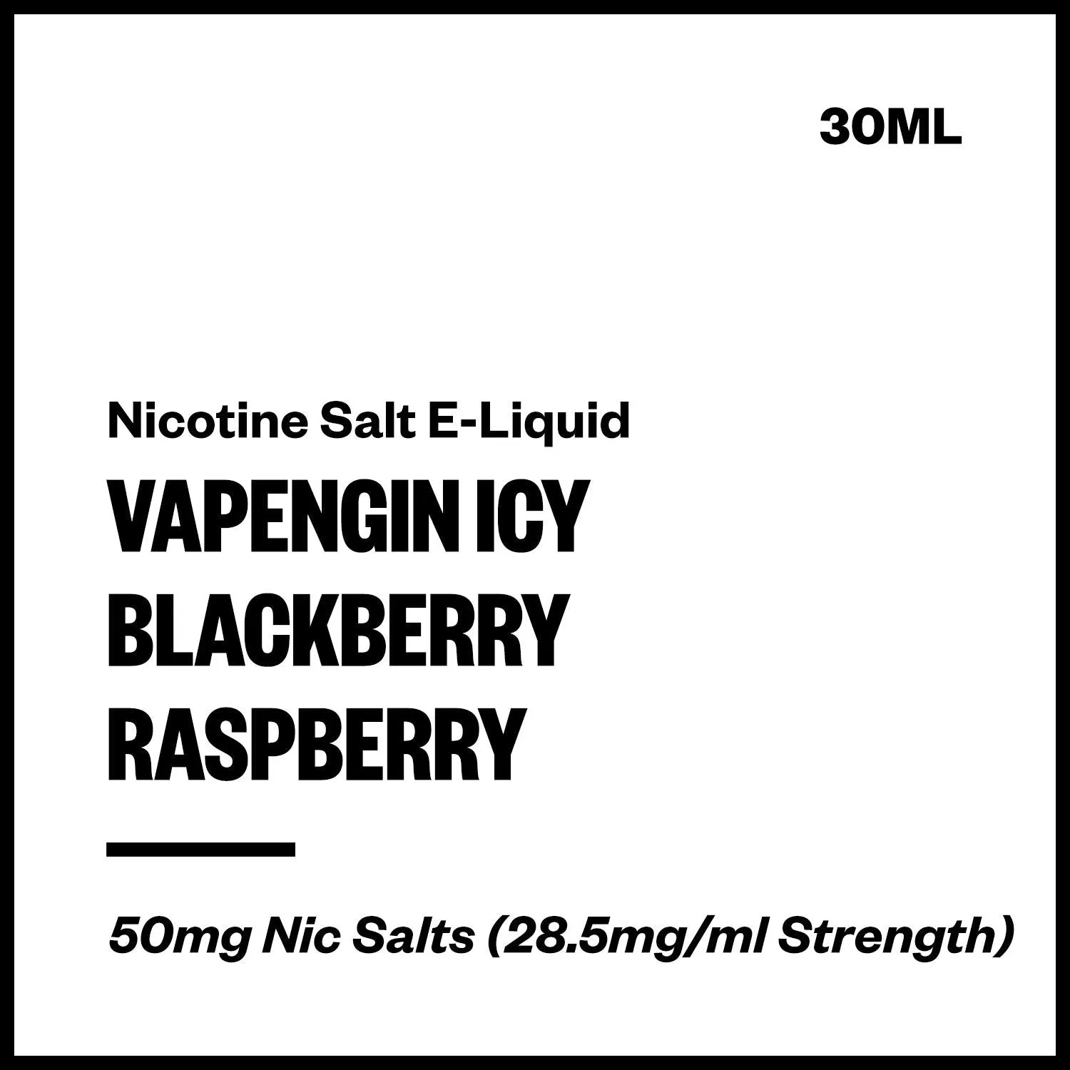 Vapengin Icy - Blackberry Raspberry (Nic Salt E-Liquid 30ml)