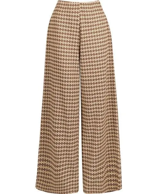 Women's Geometric Co-Ord Wide Leg Pant Pant