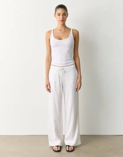 Linen Blend Low Rise Pant