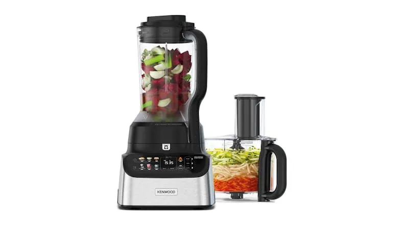 Kenwood MultiPro OneTouch 3L Food Processor with Blender Attachment - Black & Stainless Steel (FDM73.480SS)